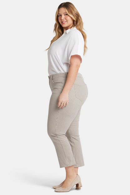 Marilyn Straight Ankle Jeans In Plus Size - Sandbar Stripe