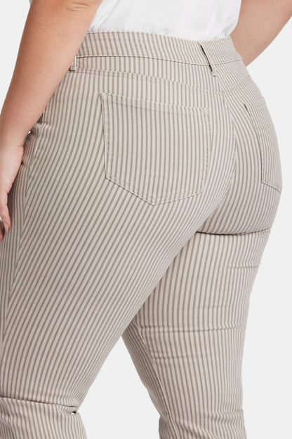 Marilyn Straight Ankle Jeans In Plus Size - Sandbar Stripe