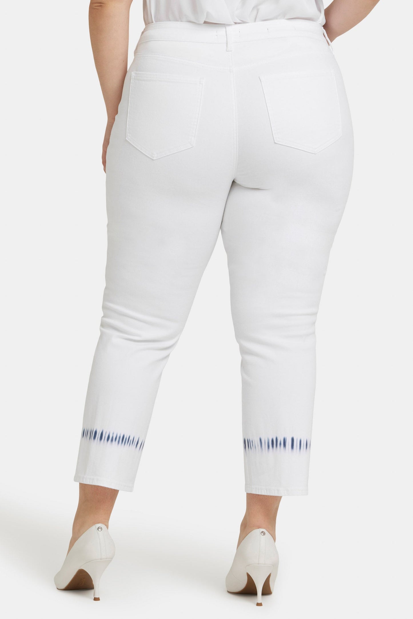 Marilyn Straight Ankle Jeans In Plus Size - Wave Tie Dye