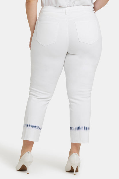 Marilyn Straight Ankle Jeans In Plus Size - Wave Tie Dye
