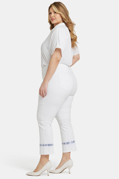 Marilyn Straight Ankle Jeans In Plus Size - Wave Tie Dye