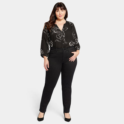 Waist-Match™ Marilyn Straight Jeans In Plus Size - Black