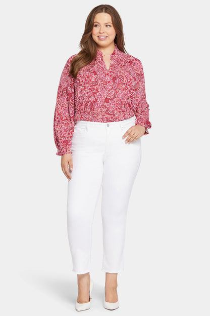 Sheri Slim Ankle Jeans In Plus Size - Optic White