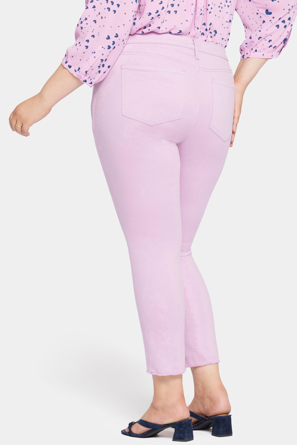 Sheri Slim Ankle Jeans In Plus Size - Mauve Mist