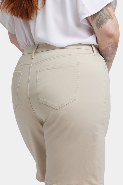 Lilly Denim Shorts In Plus Size - Feather