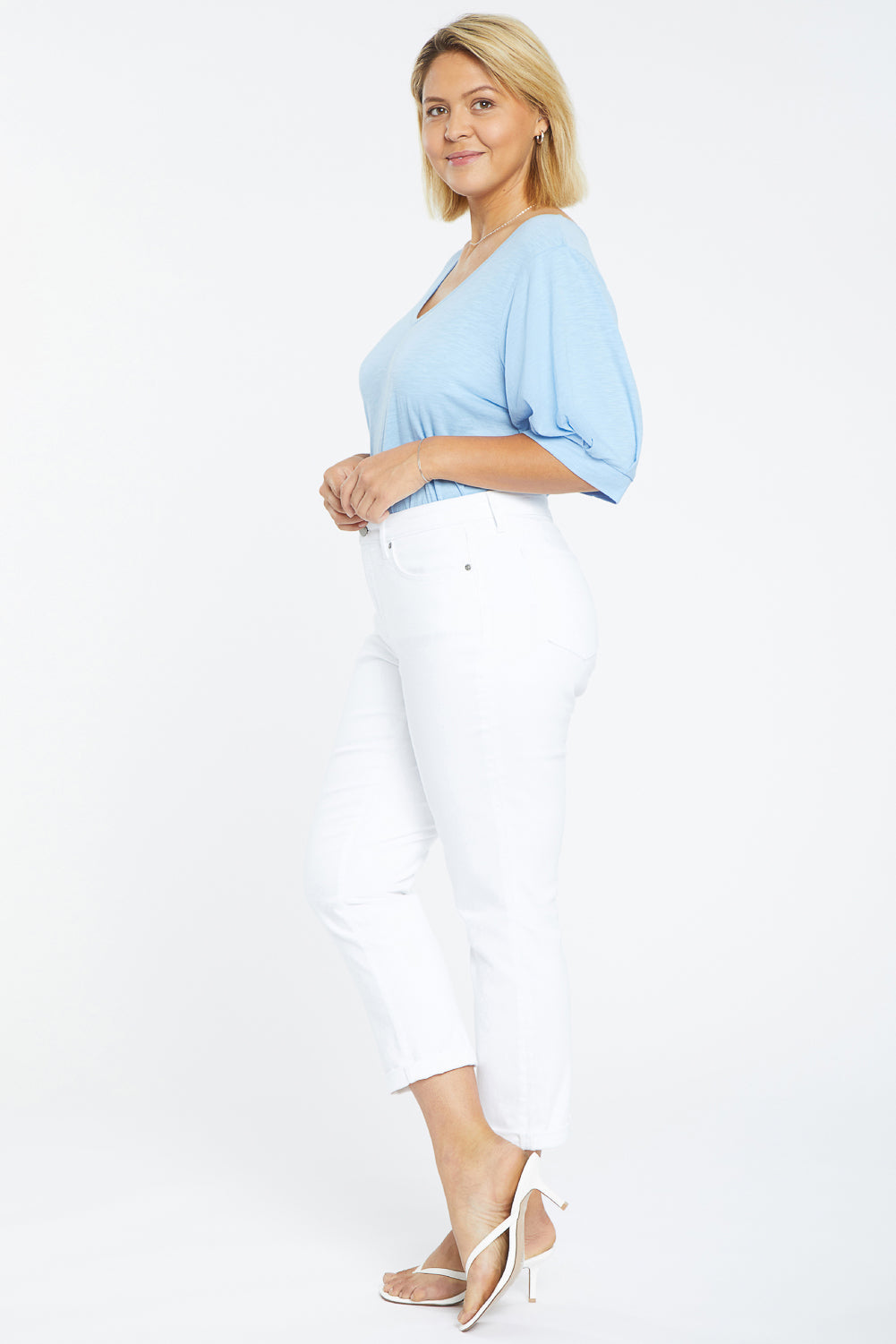 Margot Girlfriend Jeans In Plus Size - Optic White