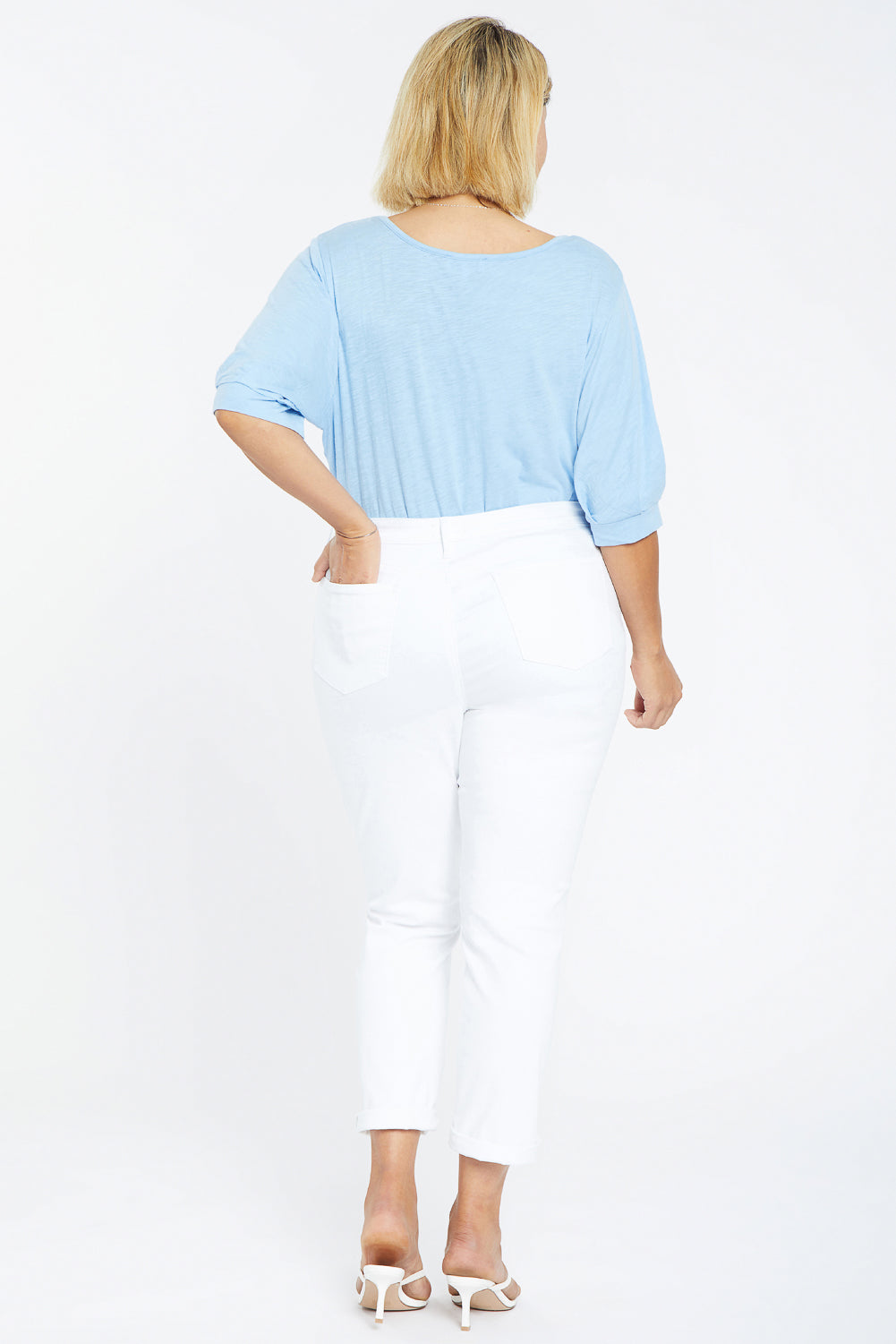 Margot Girlfriend Jeans In Plus Size - Optic White