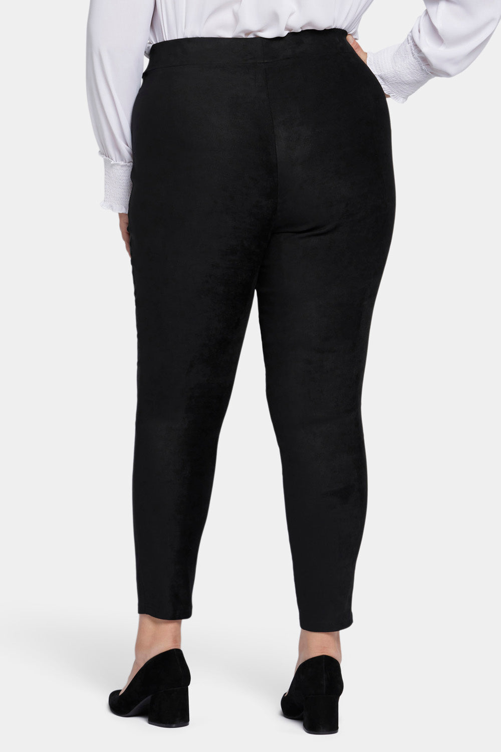 Basic Legging Pants In Plus Size - Black