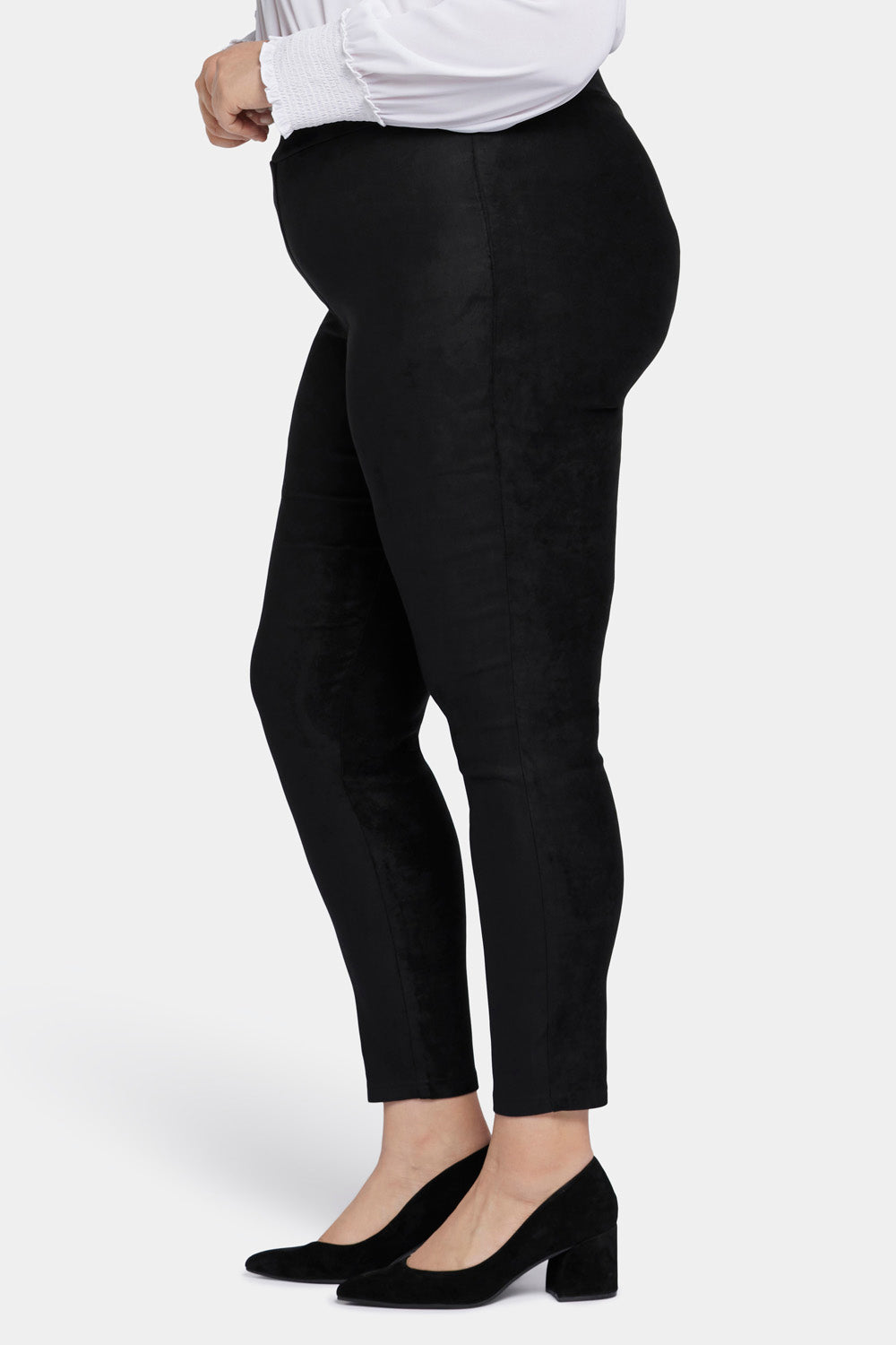 Basic Legging Pants In Plus Size - Black