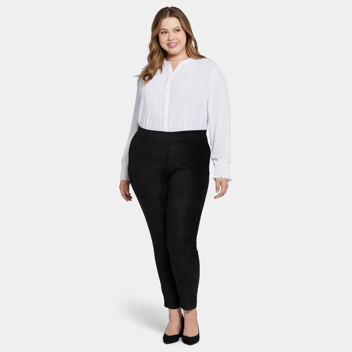 Basic Legging Pants In Plus Size - Black