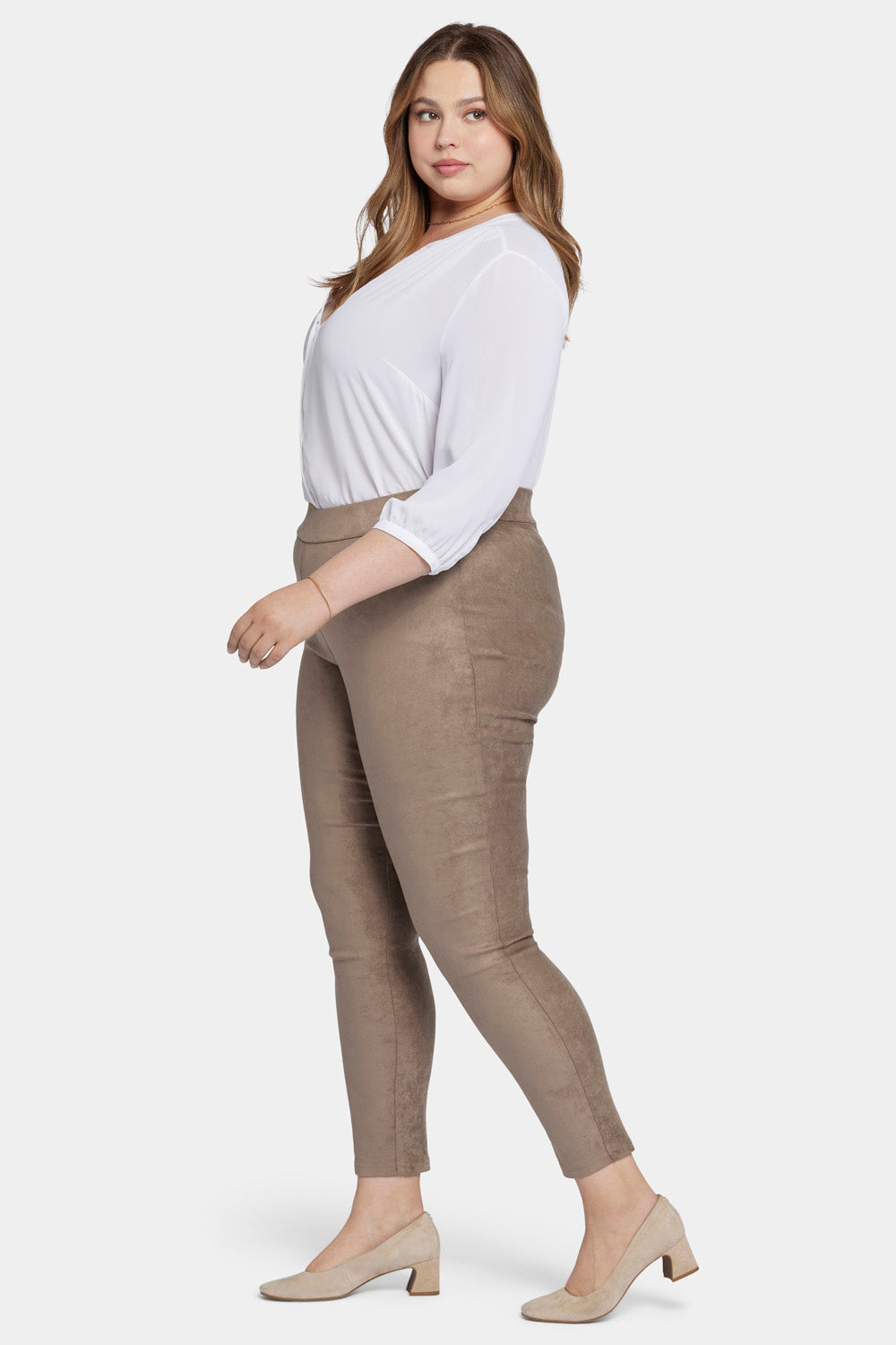 Basic Legging Pants In Plus Size - Saddlewood