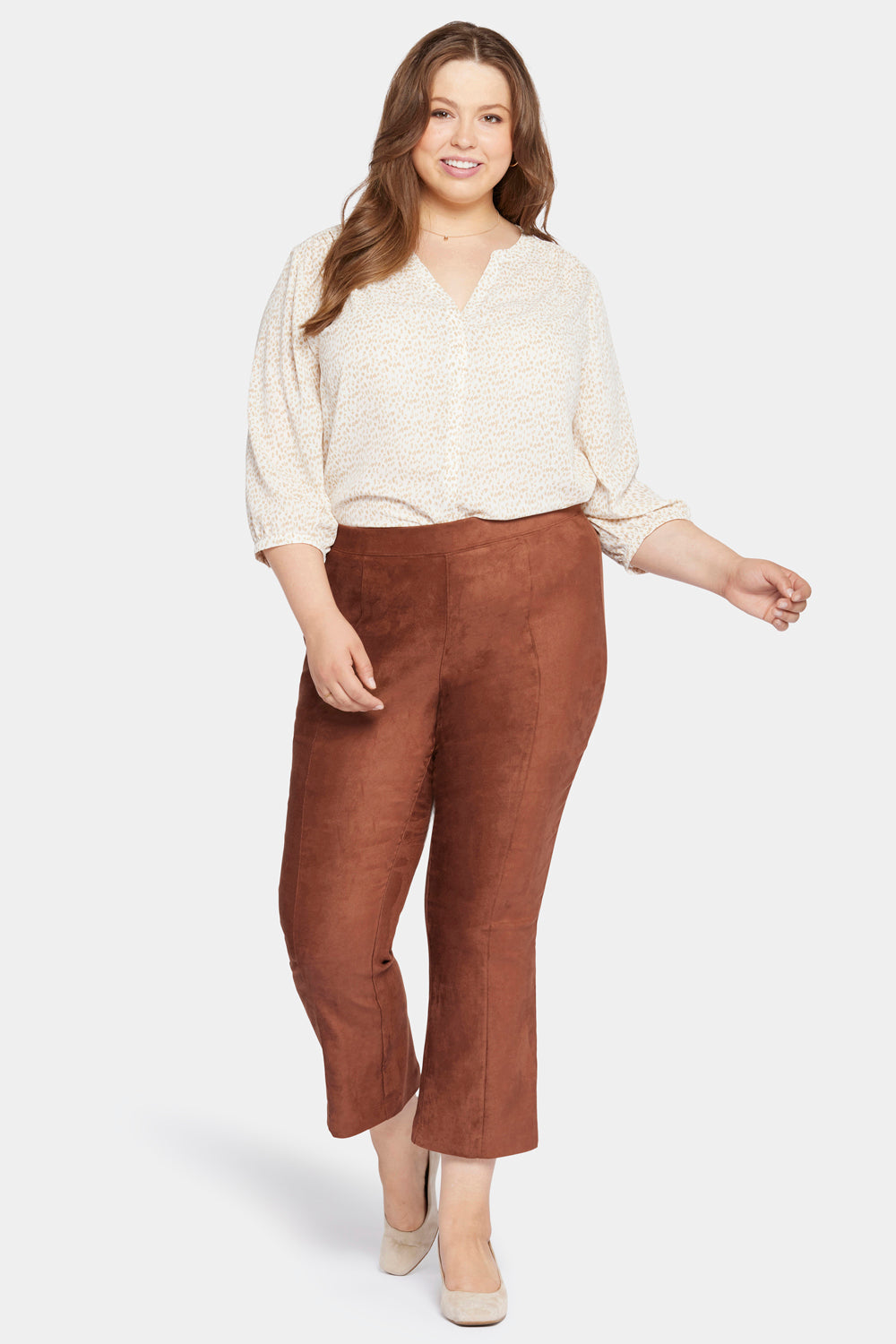 Slim Bootcut Pull-On Pants In Plus Size - Coffee Bean