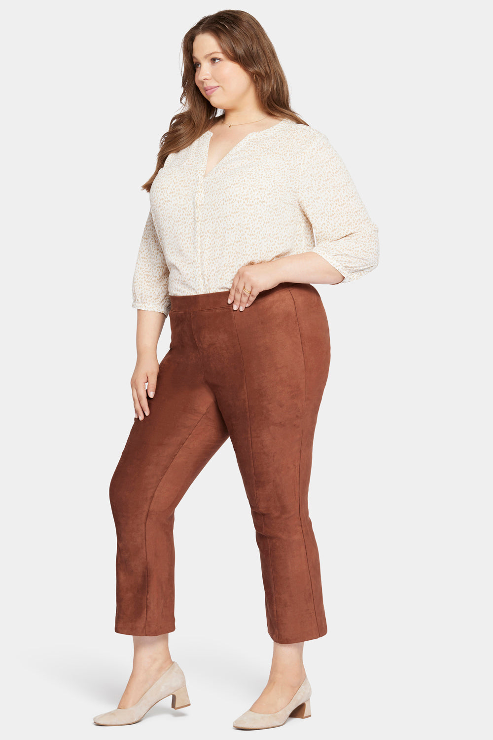 Slim Bootcut Pull-On Pants In Plus Size - Coffee Bean