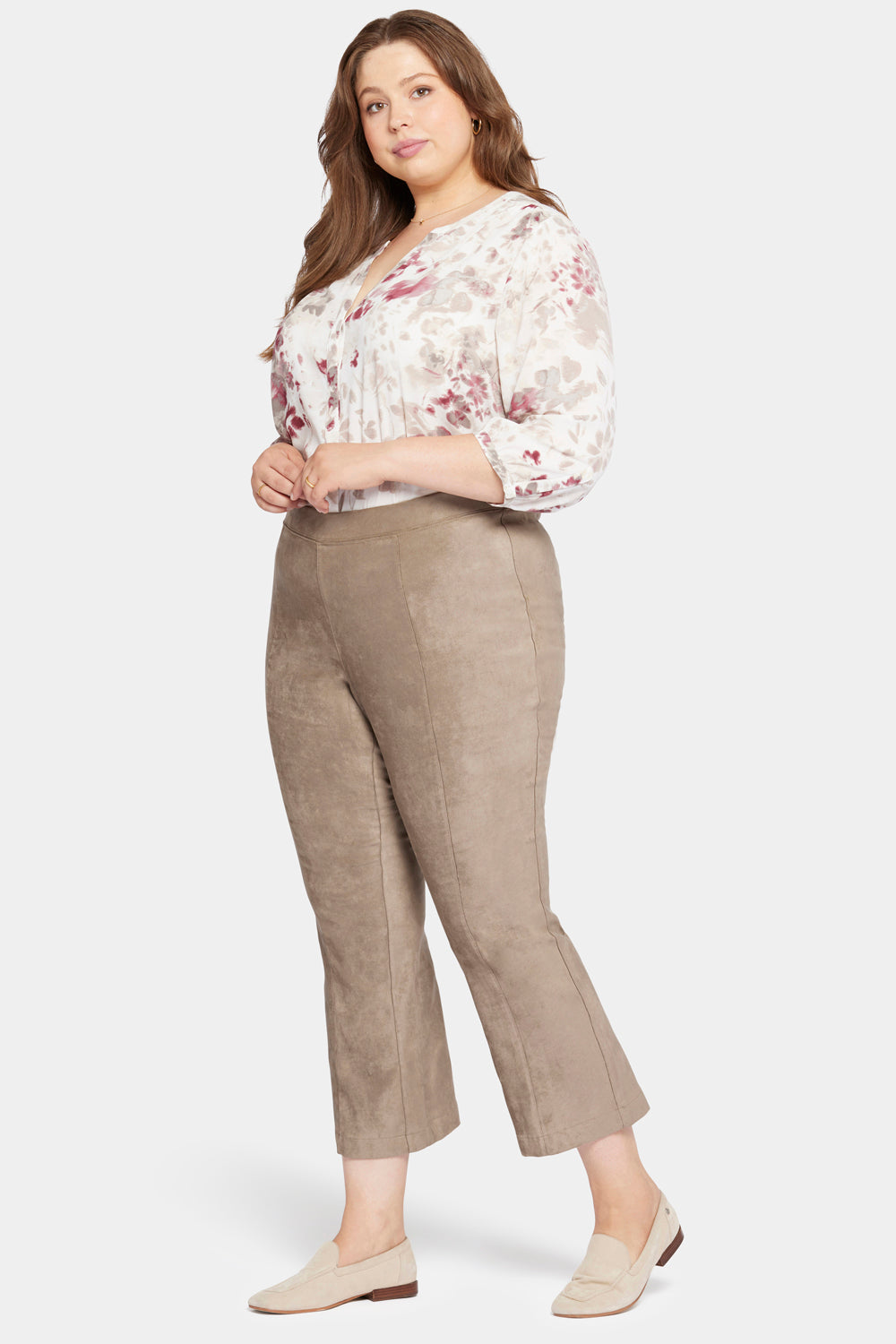 Slim Bootcut Pull-On Pants In Plus Size - Saddlewood