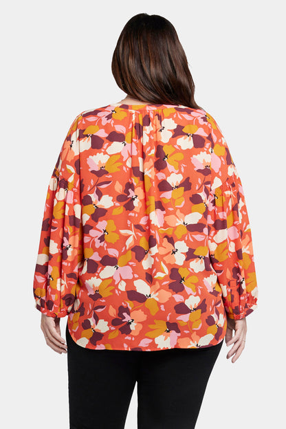 Paulina Peasant Blouse In Plus Size - Gingervale