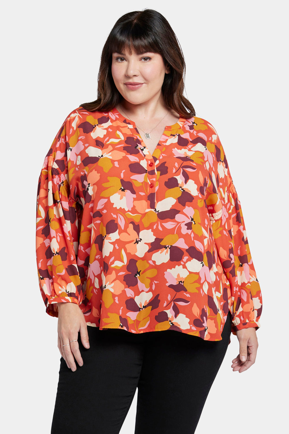 Paulina Peasant Blouse In Plus Size - Gingervale