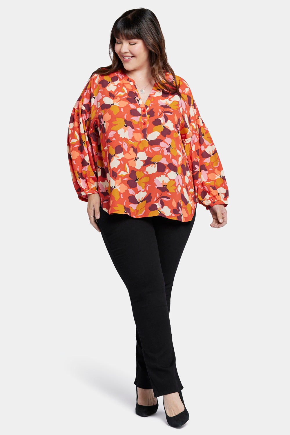 Paulina Peasant Blouse In Plus Size - Gingervale