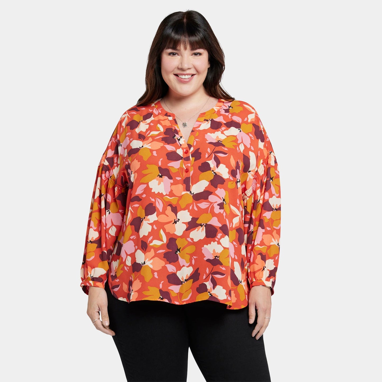 Paulina Peasant Blouse In Plus Size - Gingervale