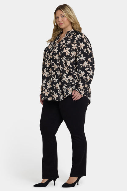 Pleated Front Tunic In Plus Size - Claudette
