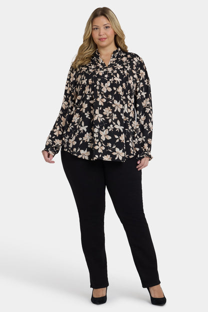 Pleated Front Tunic In Plus Size - Claudette