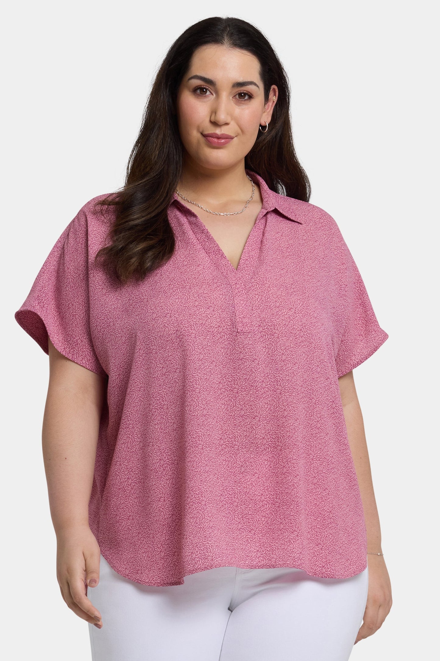 Becky Short Sleeved Blouse In Plus Size - Bonavista