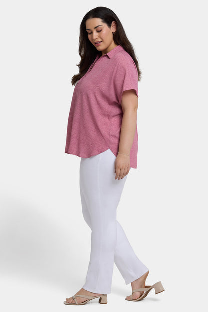 Becky Short Sleeved Blouse In Plus Size - Bonavista