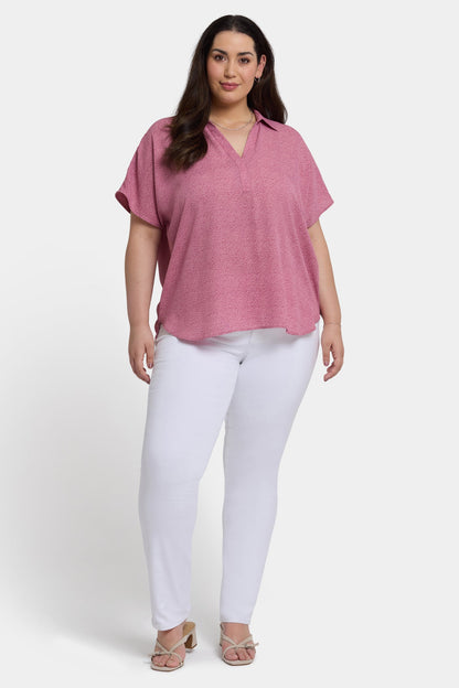 Becky Short Sleeved Blouse In Plus Size - Bonavista