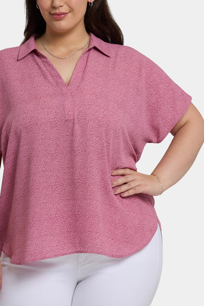 Becky Short Sleeved Blouse In Plus Size - Bonavista