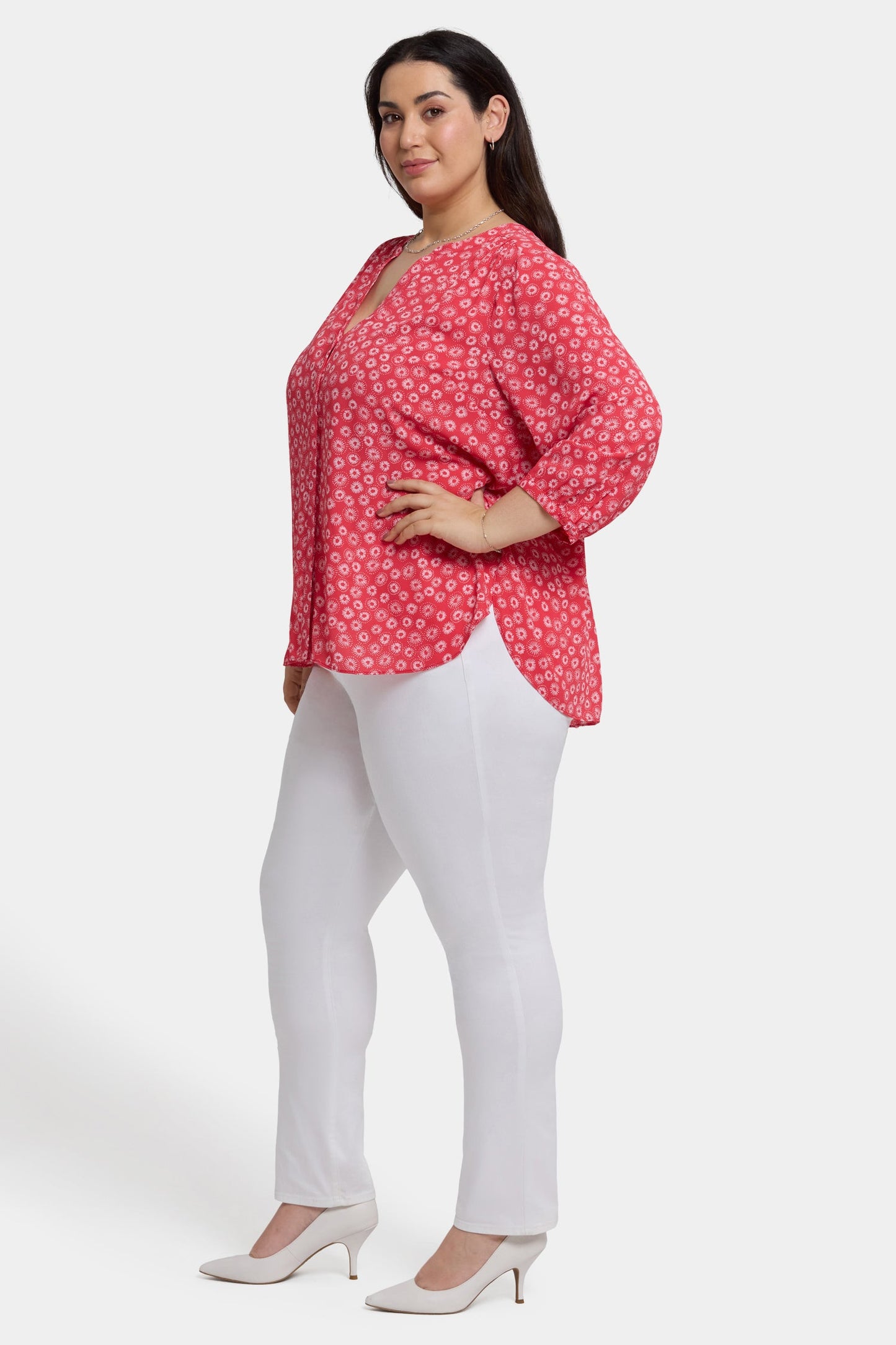 Pintuck Blouse In Plus Size - Teresita