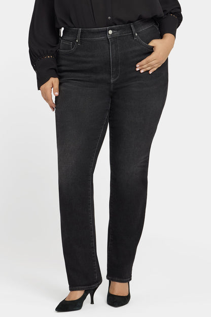Marilyn Straight Jeans In Plus Size - Paris Lights