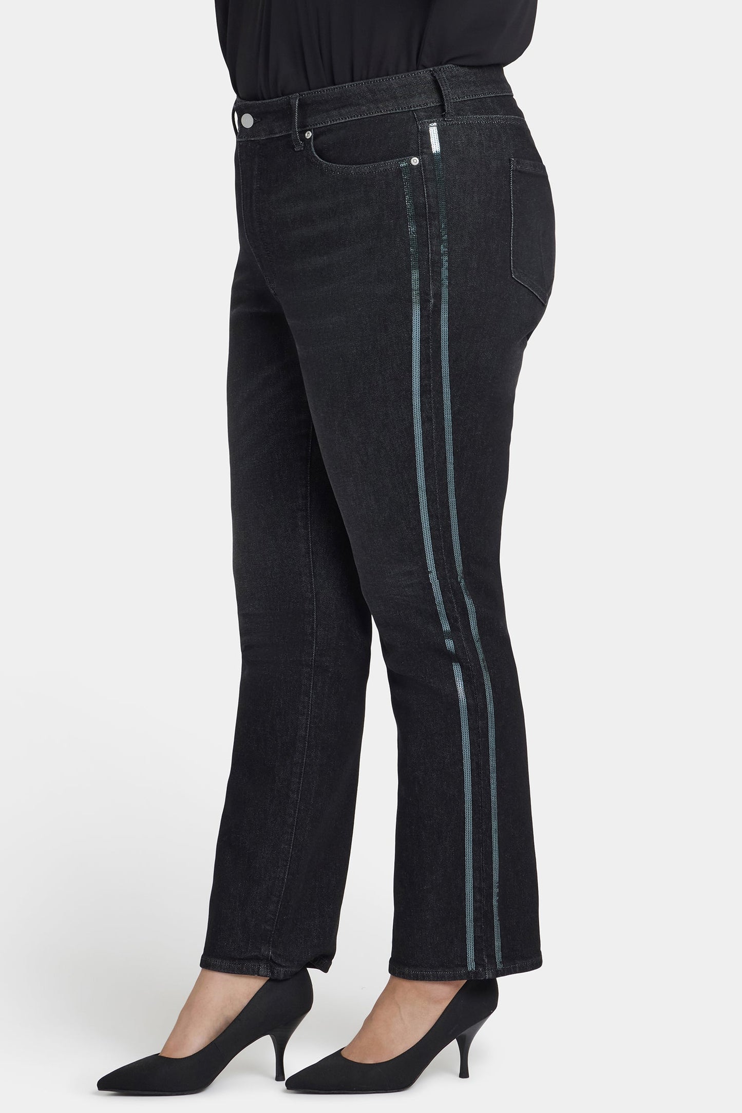 Marilyn Straight Jeans In Plus Size - French Nightfall