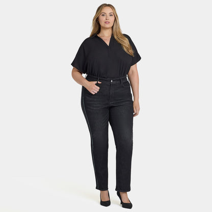 Marilyn Straight Jeans In Plus Size - French Nightfall