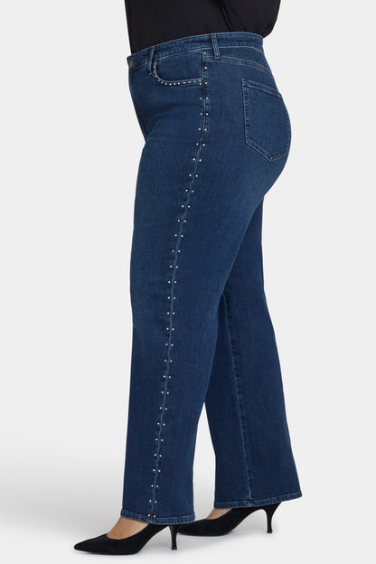 Brooke Loose Straight Jeans In Plus Size - Louvre Sapphire