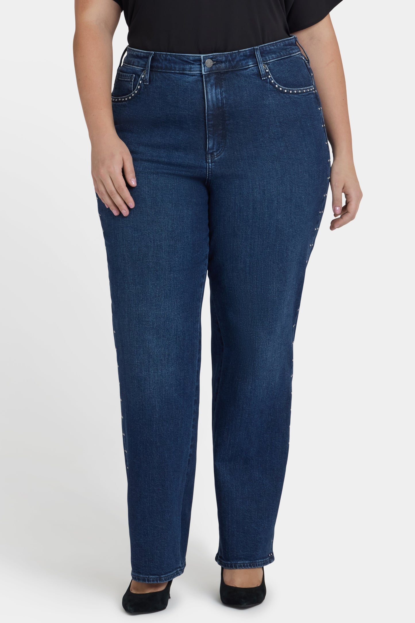 Brooke Loose Straight Jeans In Plus Size - Louvre Sapphire