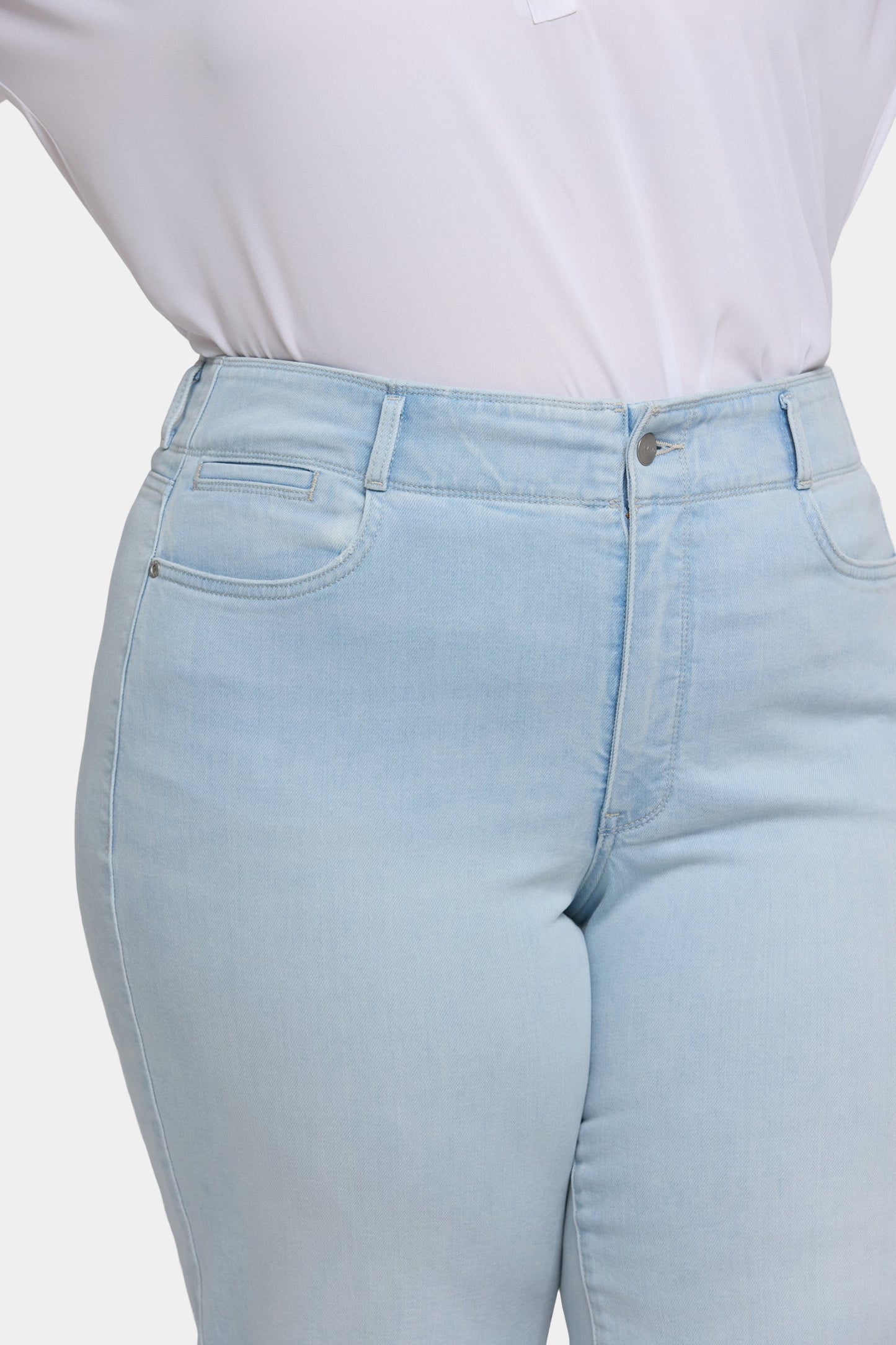 Brigitte Wide Leg Capri Jeans In Plus Size - Clear Waters