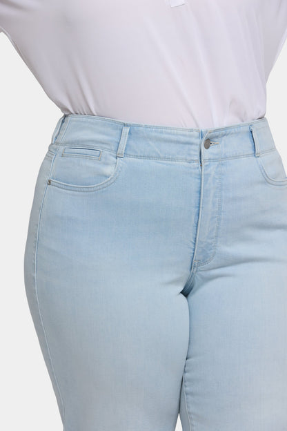 Brigitte Wide Leg Capri Jeans In Plus Size - Clear Waters