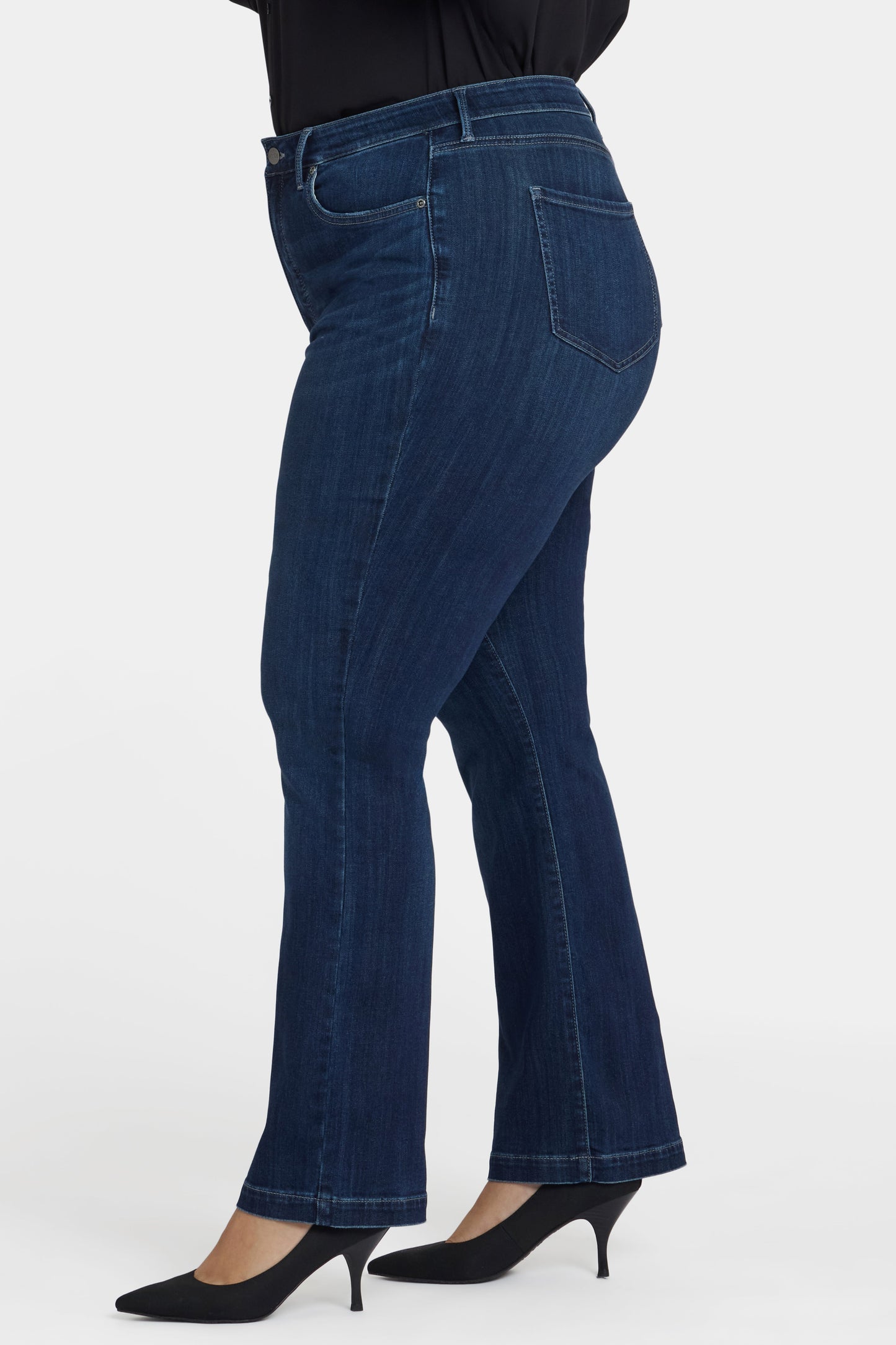 Teresa Wide Leg Jeans In Plus Size - Ink Skyline