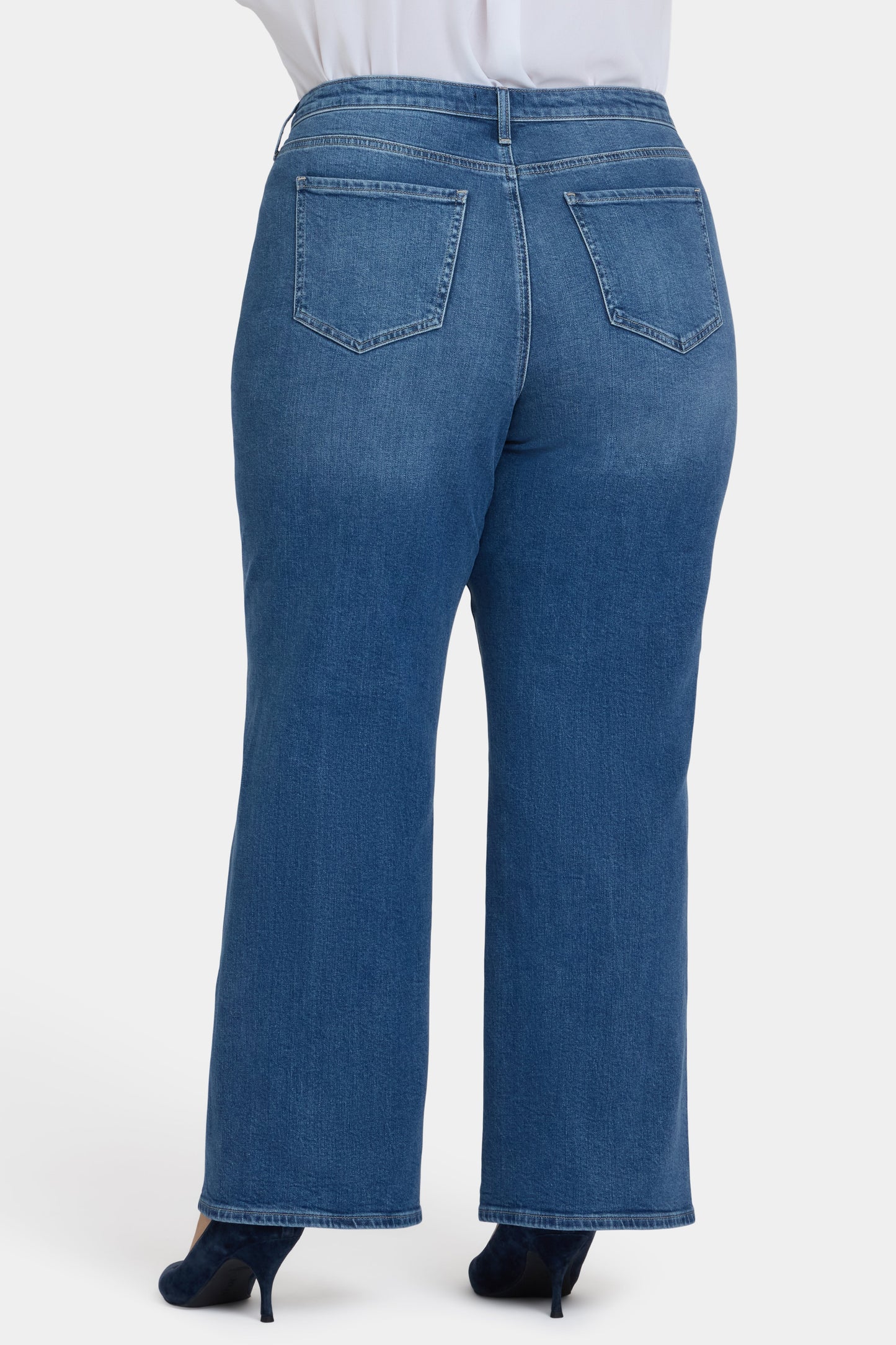 Teresa Wide Leg Jeans In Plus Size - Romantic Indigo