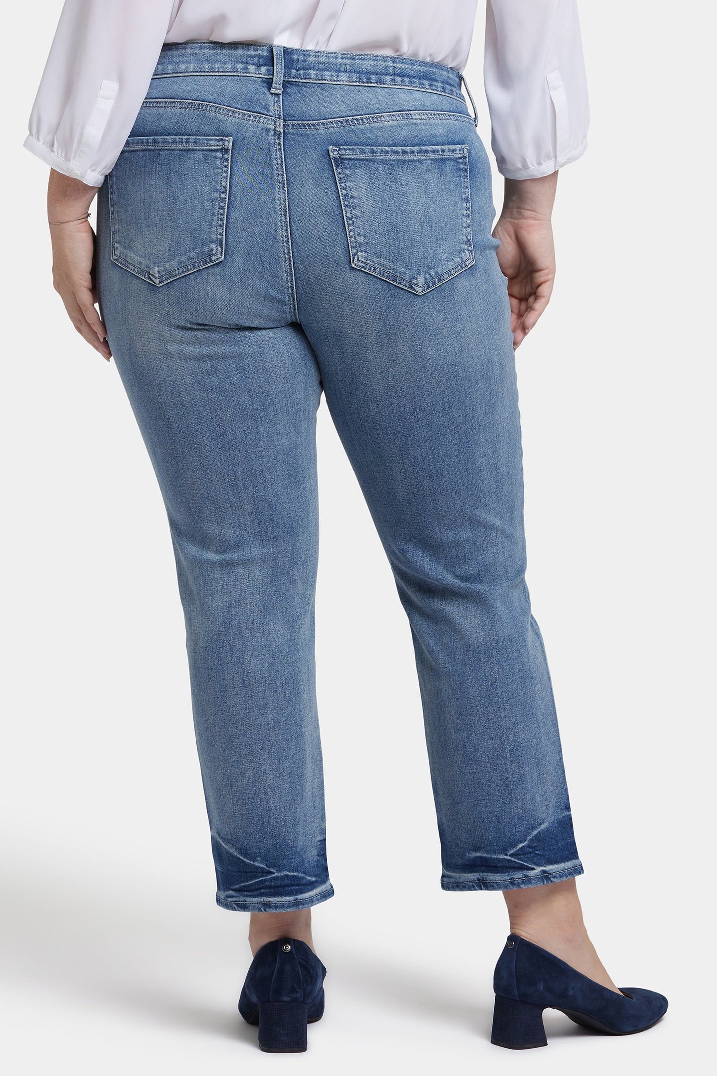 Marilyn Straight Ankle Jeans In Plus Size - Torrent Peak