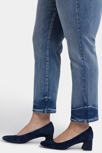 Marilyn Straight Ankle Jeans In Plus Size - Torrent Peak