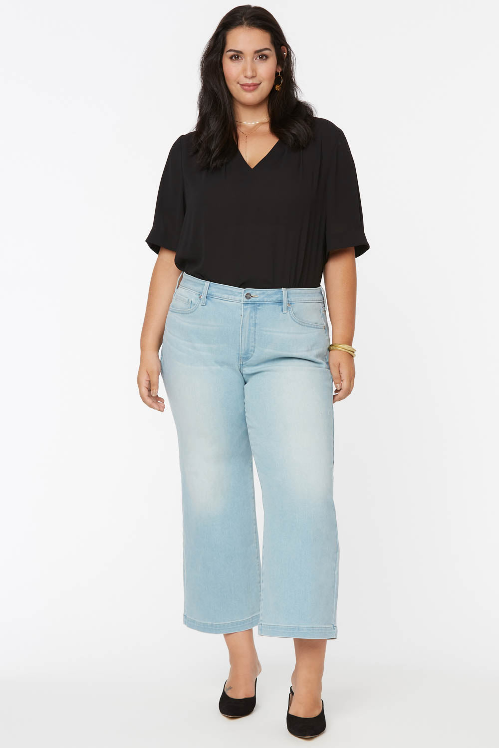 Teresa Wide Leg Ankle Jeans in Plus Size - Naomi