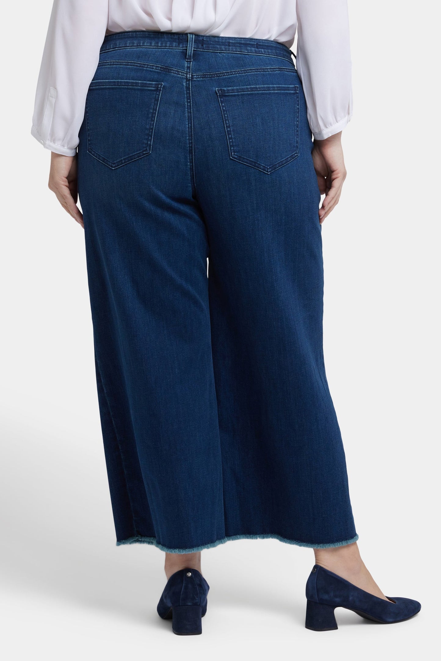 Teresa Wide Leg Ankle Jeans In Plus Size - Ibiza Blues