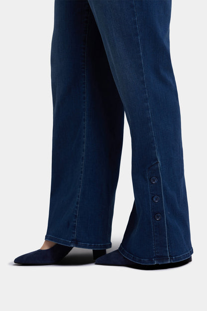 Teresa Wide Leg Jeans In Plus Size - Ibiza Blues
