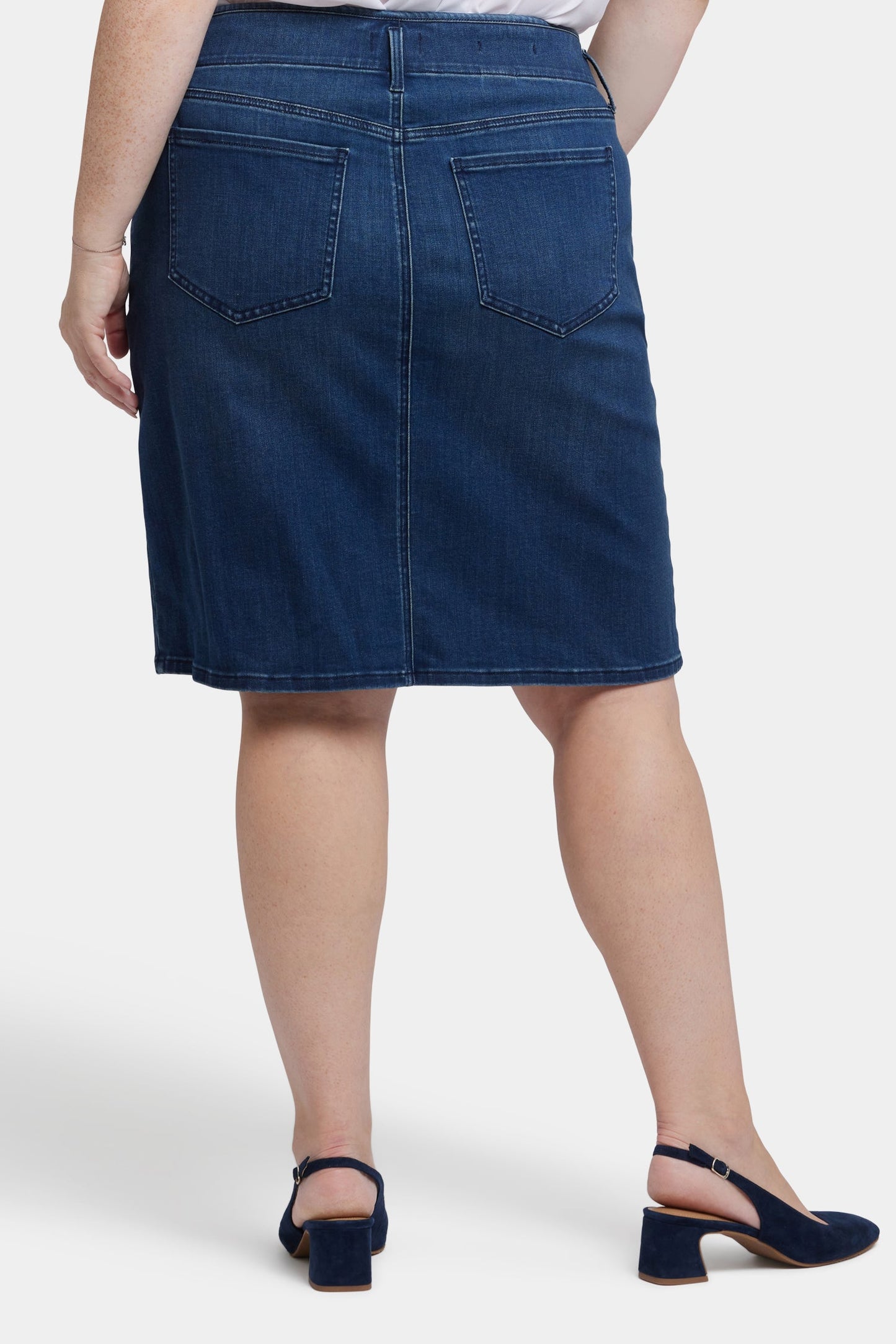 High Waist Skirt In Plus Size - Ibiza Blues
