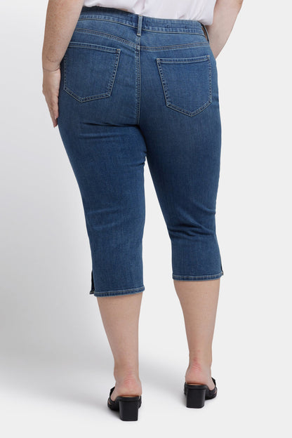 Marilyn Straight Crop Jeans In Plus Size - Valencia Surf