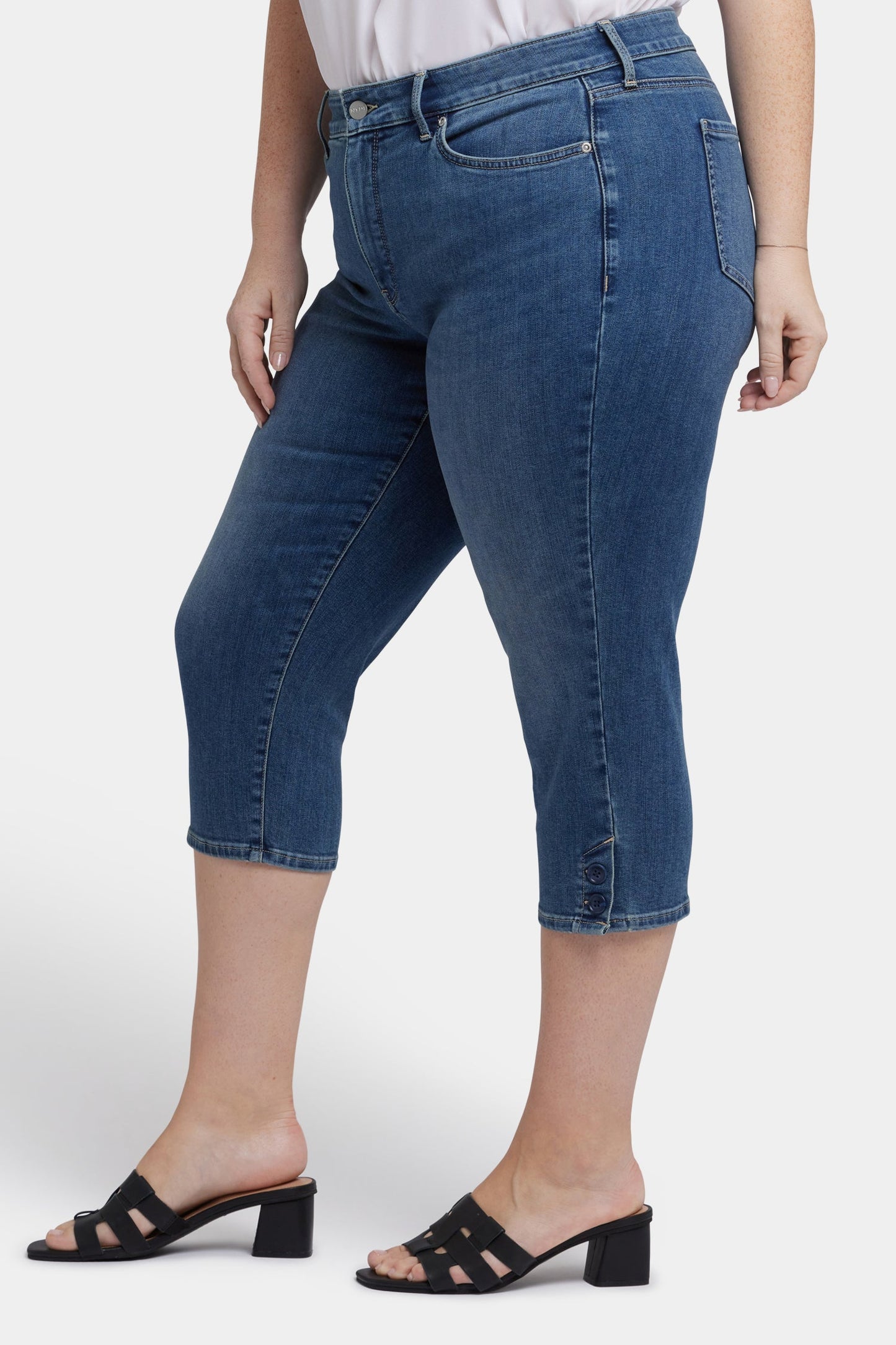 Marilyn Straight Crop Jeans In Plus Size - Valencia Surf