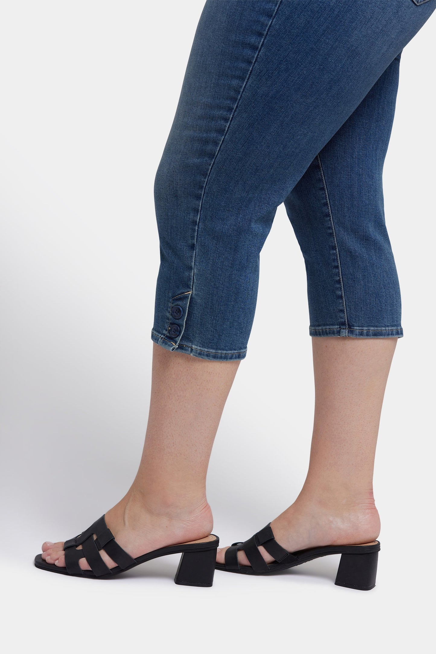 Marilyn Straight Crop Jeans In Plus Size - Valencia Surf