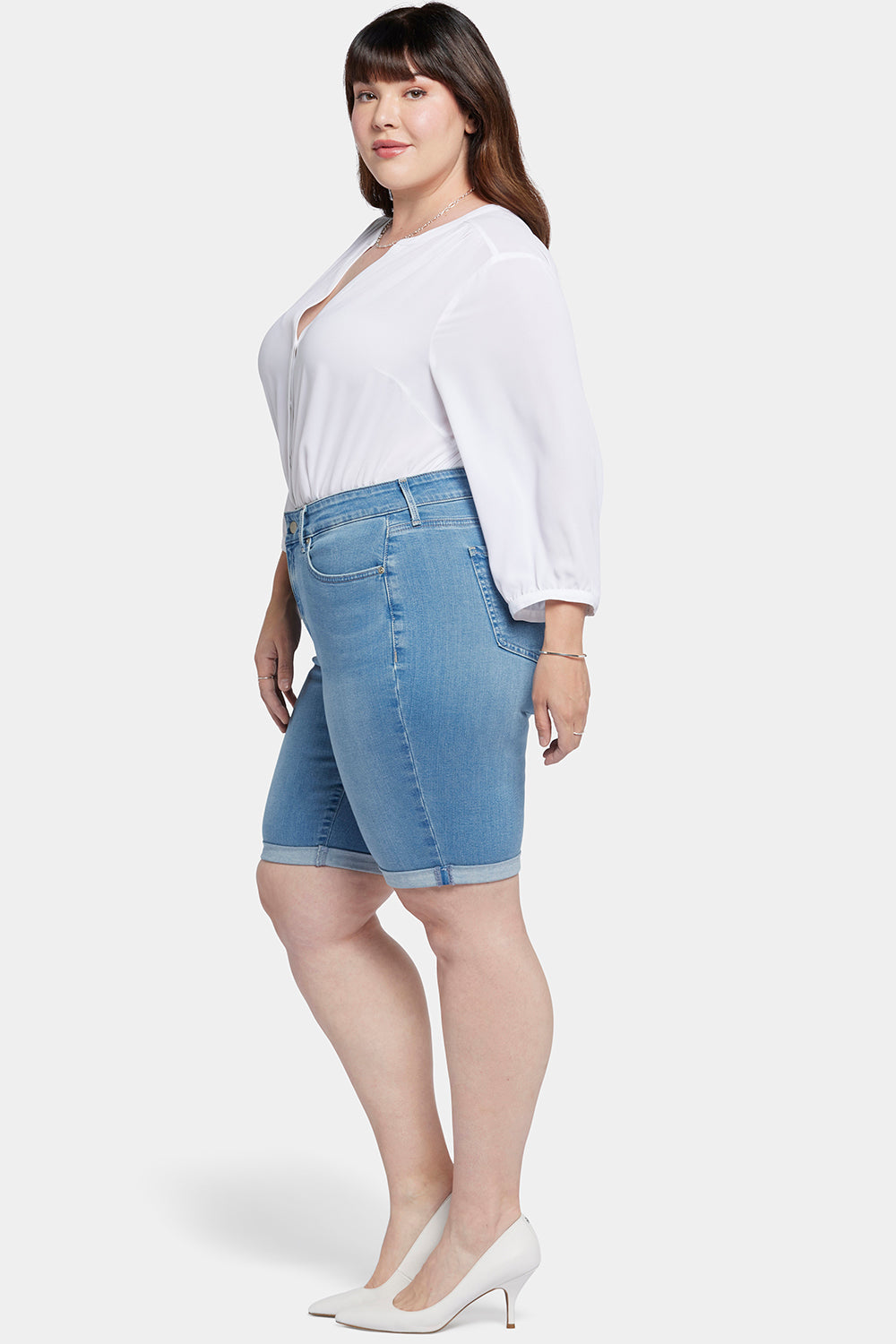Briella 11 Inch Denim Shorts In Plus Size - Nottinghill