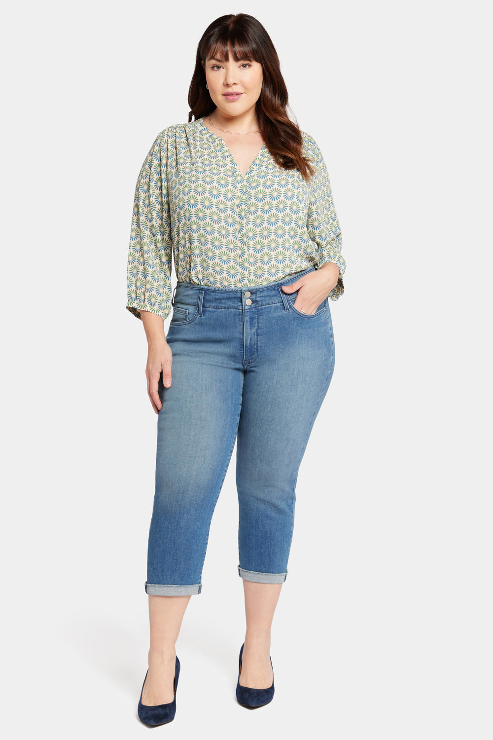 Chloe Capri Jeans In Plus Size - Stargazer