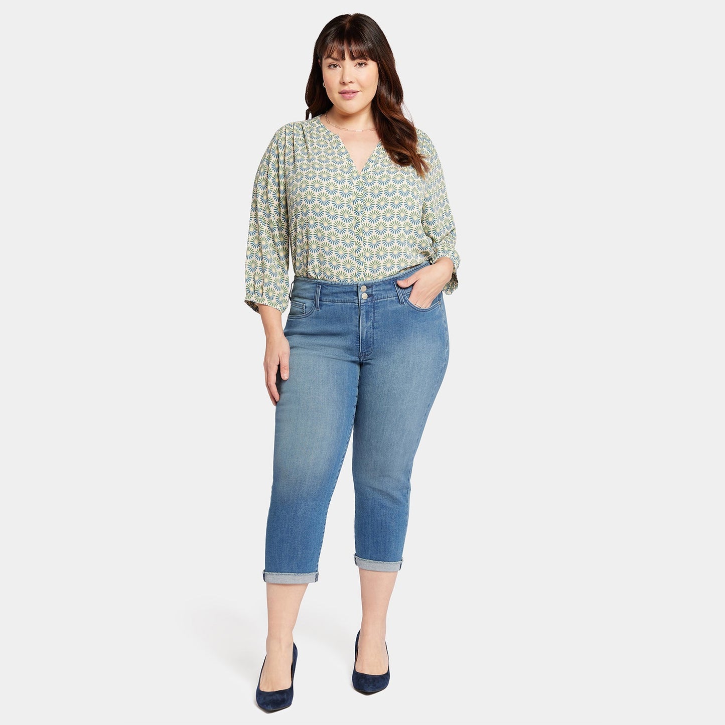 Chloe Capri Jeans In Plus Size - Stargazer